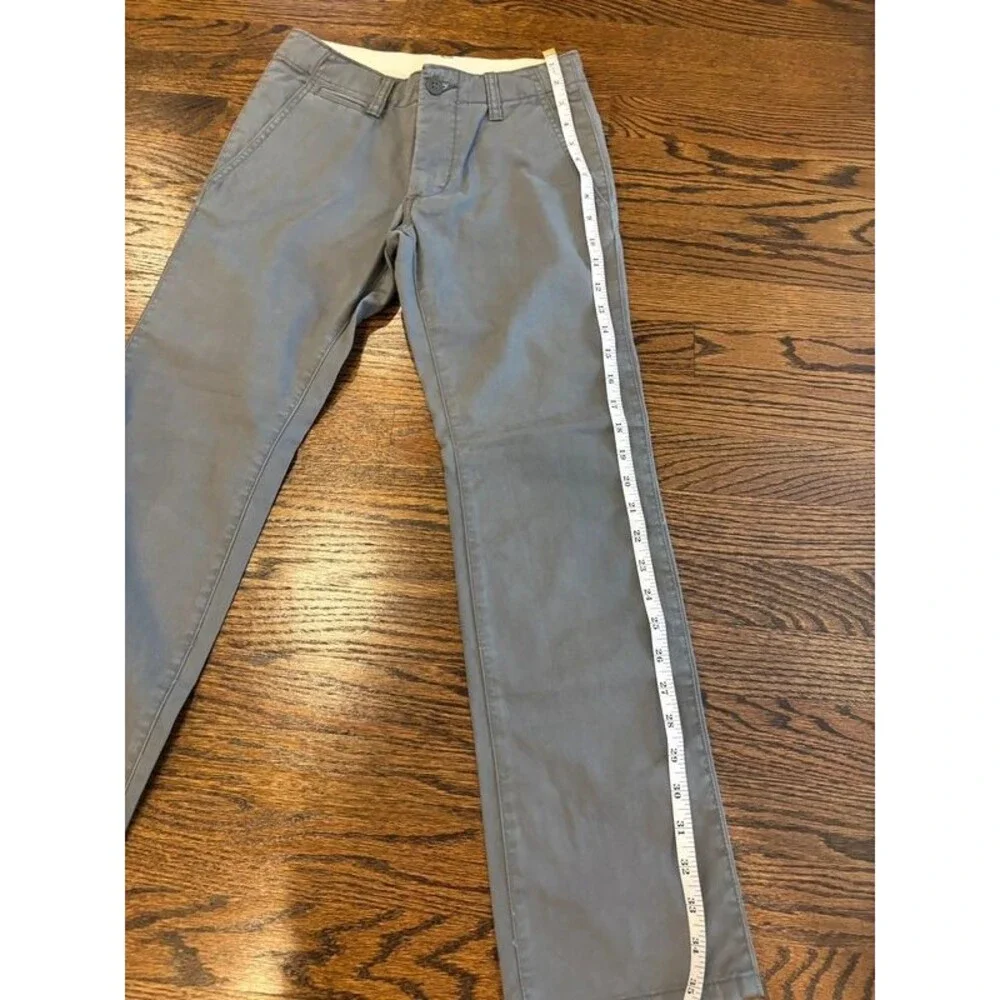 GapKids Boys Gray Lived-In Chino Pants Size 12 Regular Flat Front School Uniform